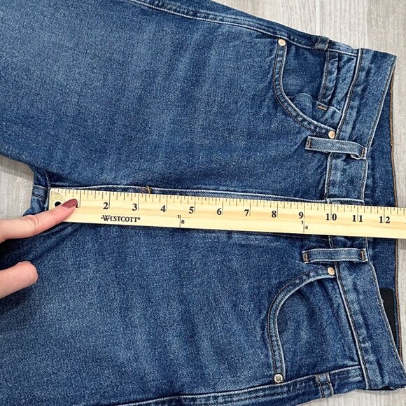 Goldsign Vintage High Rise Cropped Straight Leg Jeans in Hayward Wash Size 24 - Picture 11 of 16